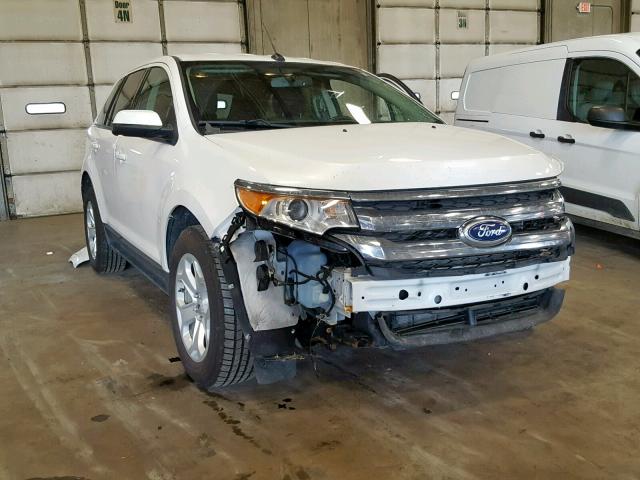 2FMDK3J95EBA39369 - 2014 FORD EDGE SEL WHITE photo 1