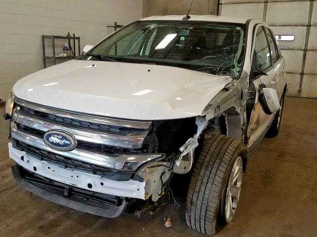 2FMDK3J95EBA39369 - 2014 FORD EDGE SEL WHITE photo 2