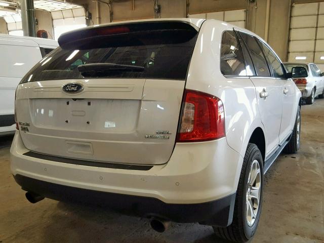 2FMDK3J95EBA39369 - 2014 FORD EDGE SEL WHITE photo 4