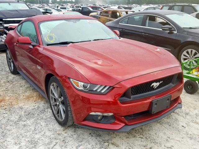 1FA6P8CF4F5398867 - 2015 FORD MUSTANG GT RED photo 1