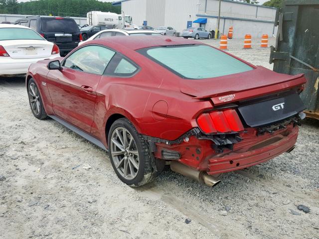 1FA6P8CF4F5398867 - 2015 FORD MUSTANG GT RED photo 3