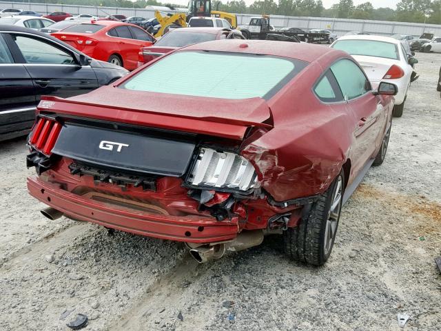 1FA6P8CF4F5398867 - 2015 FORD MUSTANG GT RED photo 4