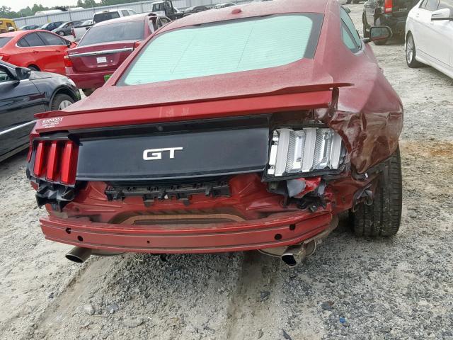 1FA6P8CF4F5398867 - 2015 FORD MUSTANG GT RED photo 9