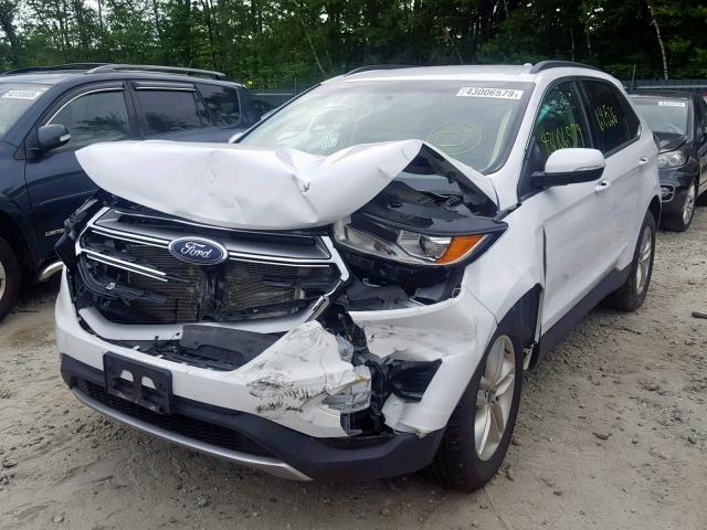 2FMPK4J93HBB30499 - 2017 FORD EDGE SEL WHITE photo 2