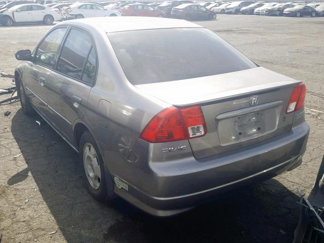 JHMES96635S004523 - 2005 HONDA CIVIC HYBR GRAY photo 3