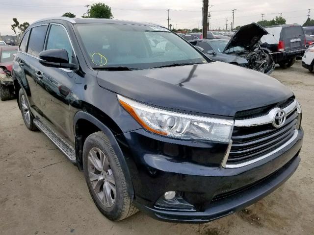 5TDKKRFHXFS093264 - 2015 TOYOTA HIGHLANDER BLACK photo 1