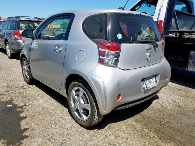 JTNJJXB04CJ014839 - 2012 TOYOTA SCION IQ SILVER photo 3