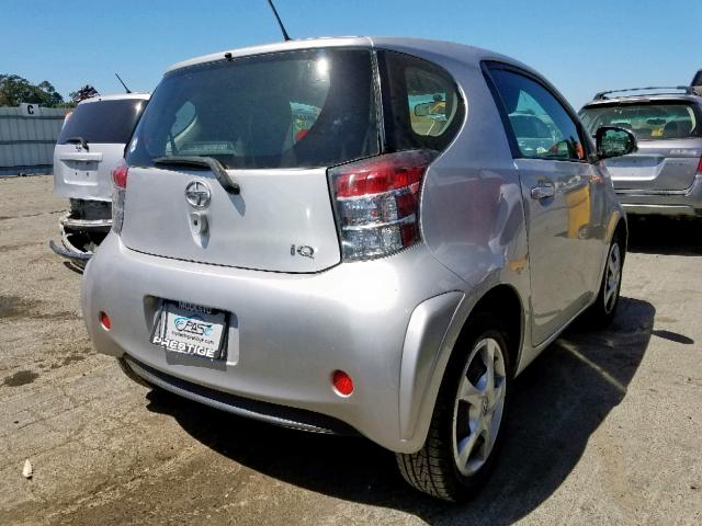 JTNJJXB04CJ014839 - 2012 TOYOTA SCION IQ SILVER photo 4