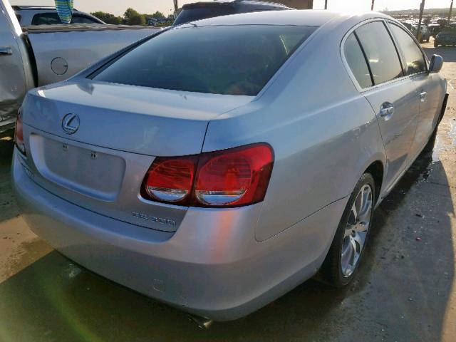 JTHBH96S965000426 - 2006 LEXUS GS 300 SILVER photo 4