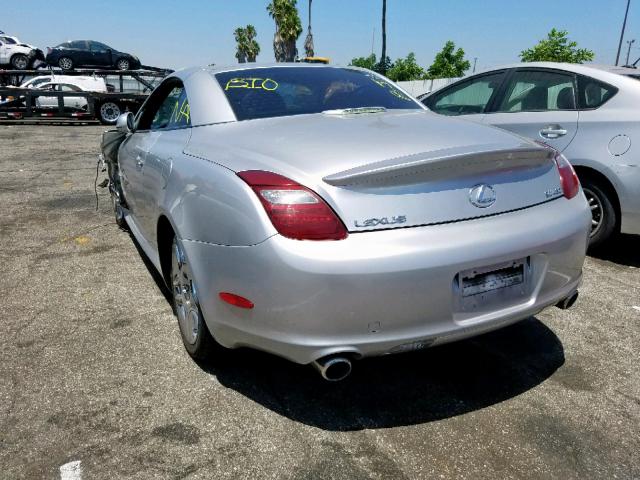 JTHFN48Y569006487 - 2006 LEXUS SC 430 SILVER photo 3