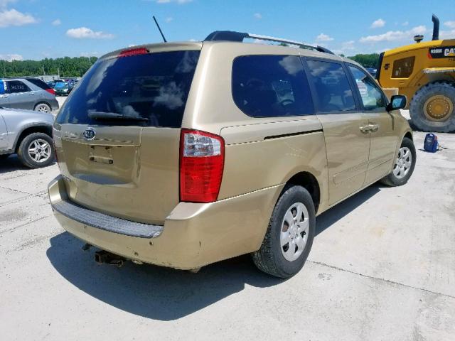 KNDMG4C37A6344630 - 2010 KIA SEDONA LX TAN photo 4