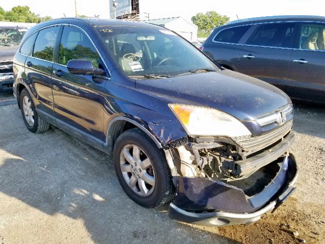 JHLRE38777C034721 - 2007 HONDA CR-V EXL BLUE photo 1