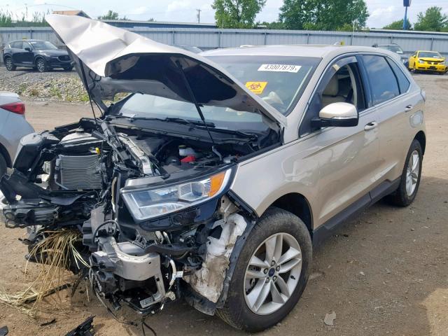 2FMPK4J93HBB36108 - 2017 FORD EDGE SEL TAN photo 2