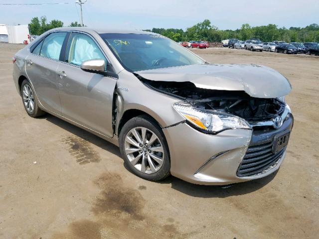 4T1BD1FK8FU157087 - 2015 TOYOTA CAMRY HYBR TAN photo 1