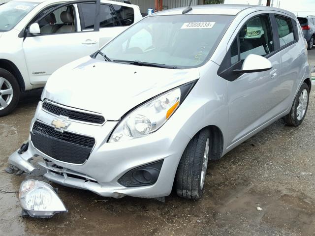 KL8CB6S92EC580632 - 2014 CHEVROLET SPARK LS SILVER photo 2