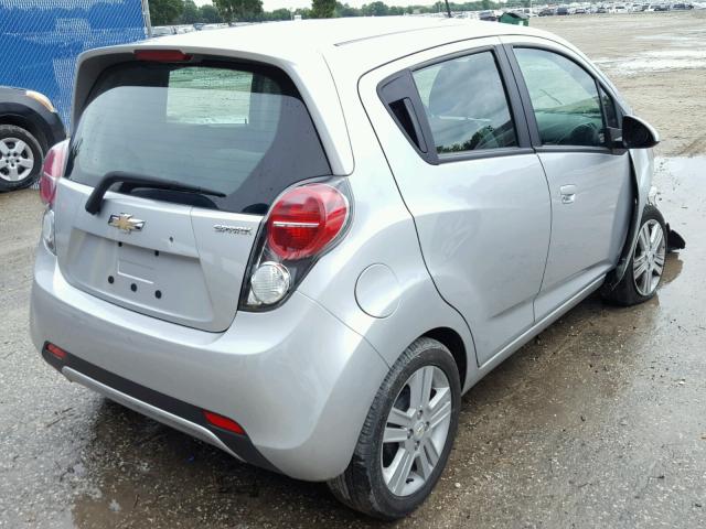 KL8CB6S92EC580632 - 2014 CHEVROLET SPARK LS SILVER photo 4