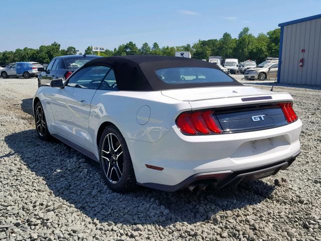 1FATP8FF1K5140475 - 2019 FORD MUSTANG GT WHITE photo 3