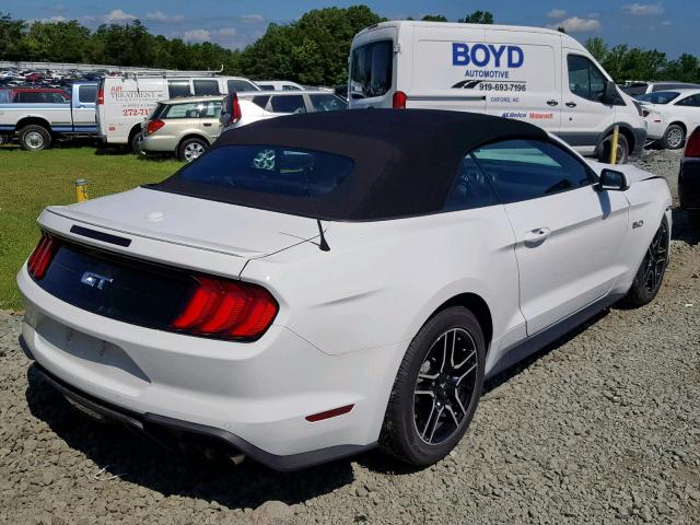 1FATP8FF1K5140475 - 2019 FORD MUSTANG GT WHITE photo 4