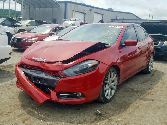 1C3CDFBA3DD123367 - 2013 DODGE DART SXT RED photo 2