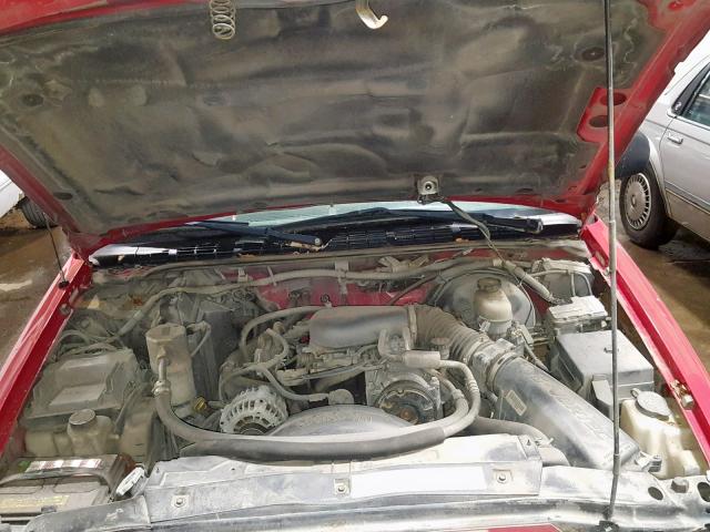 1GNDT13W712222126 - 2001 CHEVROLET BLAZER RED photo 7