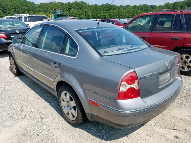 WVWTH63B92P294692 - 2002 VOLKSWAGEN PASSAT GLX GRAY photo 3