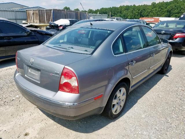 WVWTH63B92P294692 - 2002 VOLKSWAGEN PASSAT GLX GRAY photo 4