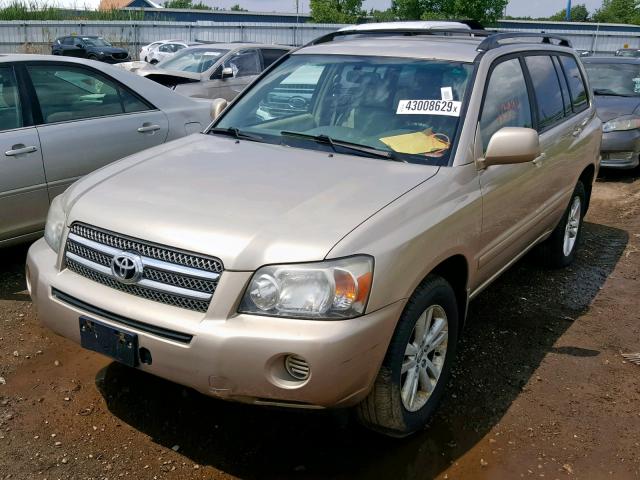 JTEDW21A660006618 - 2006 TOYOTA HIGHLANDER TAN photo 2