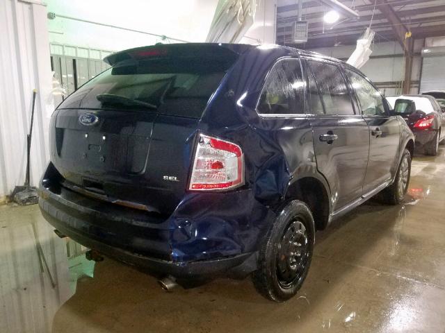 2FMDK38C58BA16681 - 2008 FORD EDGE SEL BLUE photo 4