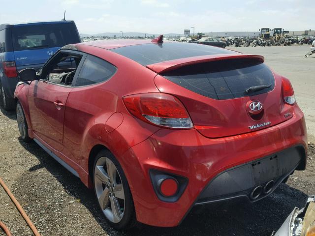 KMHTC6AE5DU113096 - 2013 HYUNDAI VELOSTER T RED photo 3