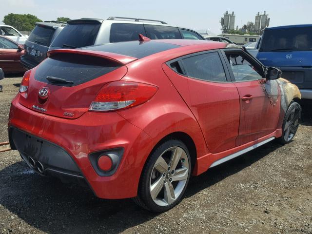 KMHTC6AE5DU113096 - 2013 HYUNDAI VELOSTER T RED photo 4