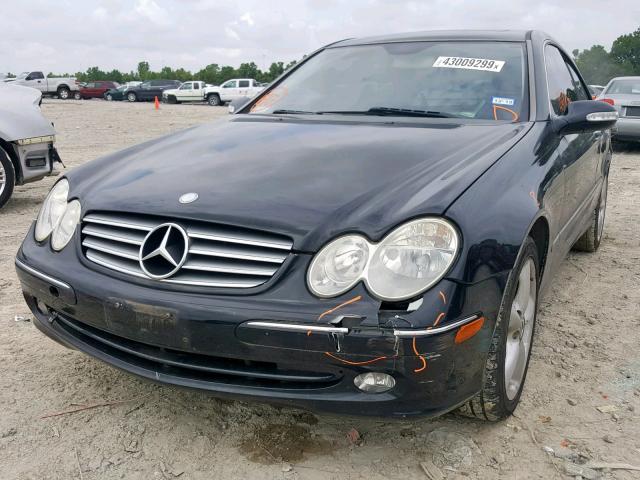 WDBTJ65J95F163084 - 2005 MERCEDES-BENZ CLK 320C BLACK photo 2