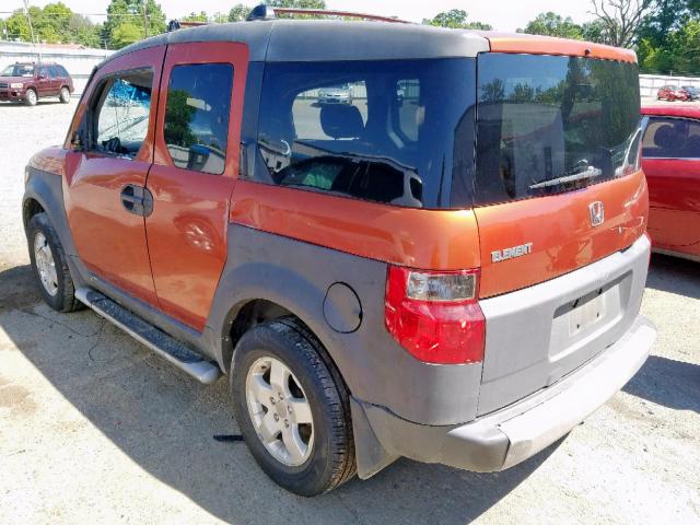 5J6YH17544L013223 - 2004 HONDA ELEMENT EX ORANGE photo 3