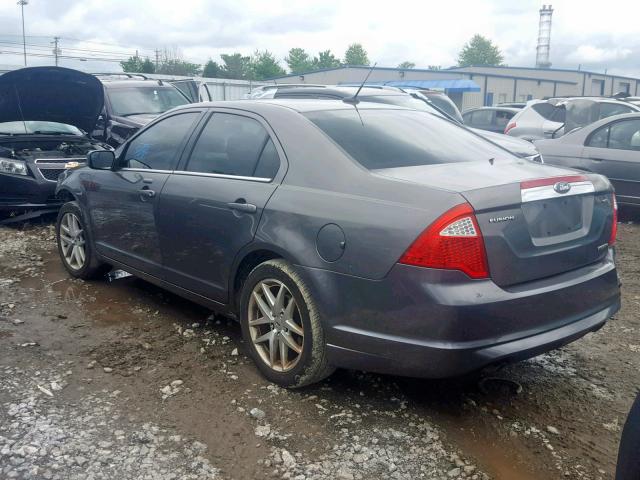 3FAHP0JG0BR151584 - 2011 FORD FUSION SEL GRAY photo 3