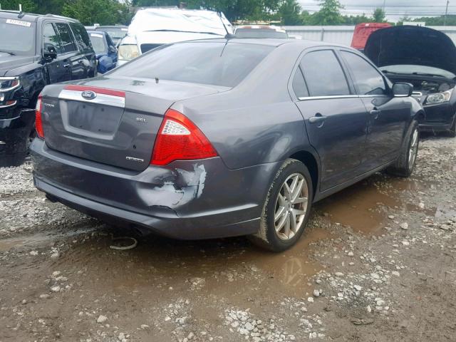 3FAHP0JG0BR151584 - 2011 FORD FUSION SEL GRAY photo 4