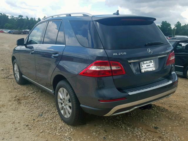 4JGDA0EB1FA472442 - 2015 MERCEDES-BENZ ML 250 BLU GRAY photo 3