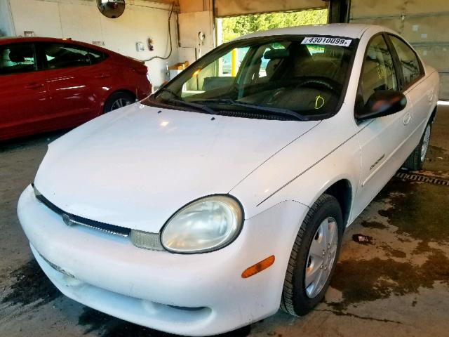 1B3ES46C21D275759 - 2001 DODGE NEON SE WHITE photo 2