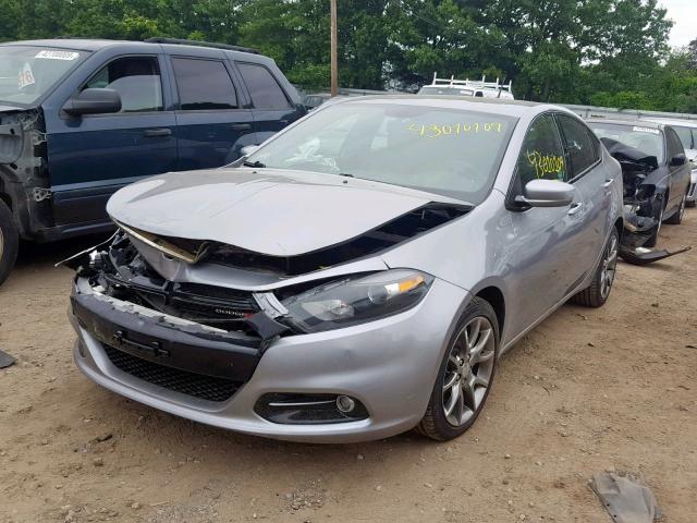 1C3CDFBB3ED745316 - 2014 DODGE DART SXT GRAY photo 2