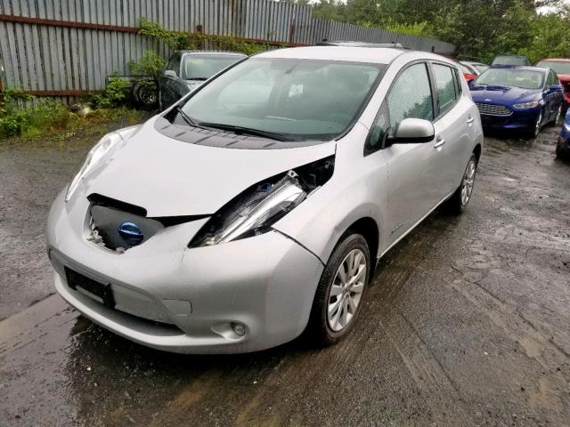 1N4BZ0CP9HC300773 - 2017 NISSAN LEAF S SILVER photo 2