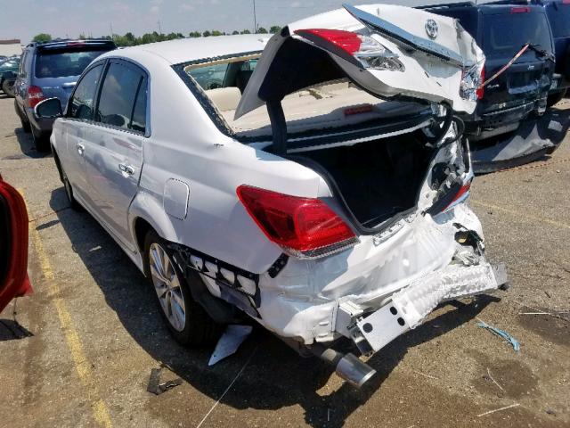 4T1BK3DB3BU391281 - 2011 TOYOTA AVALON BAS WHITE photo 3