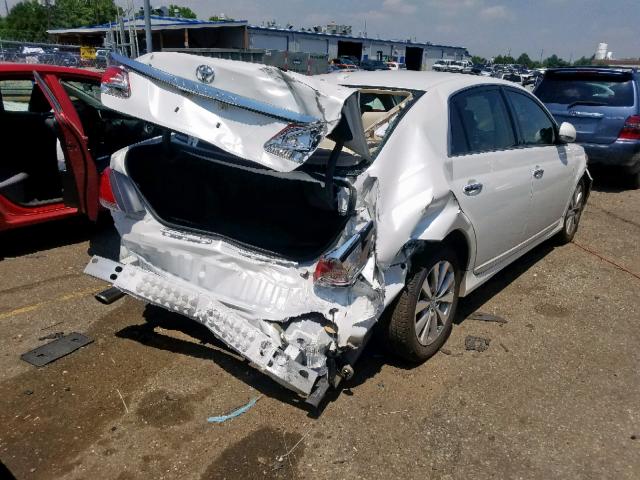 4T1BK3DB3BU391281 - 2011 TOYOTA AVALON BAS WHITE photo 4