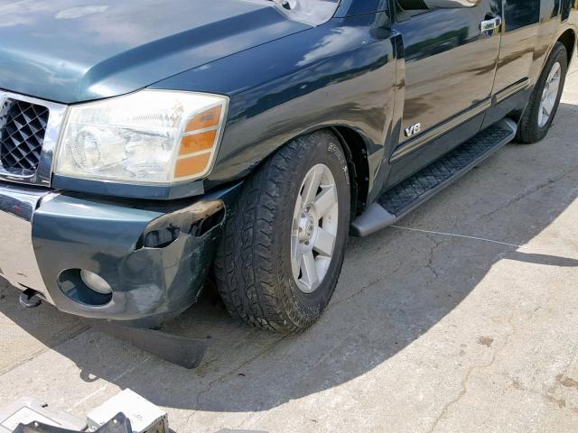 5N1AA08B35N709048 - 2005 NISSAN ARMADA SE GREEN photo 9