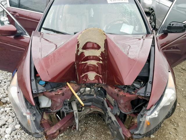 1HGCP2F81CA121556 - 2012 HONDA ACCORD EXL RED photo 7