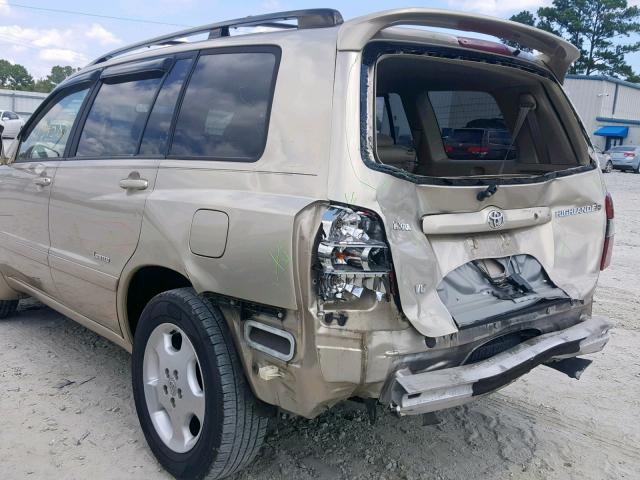 JTEDP21A260114599 - 2006 TOYOTA HIGHLANDER GOLD photo 9