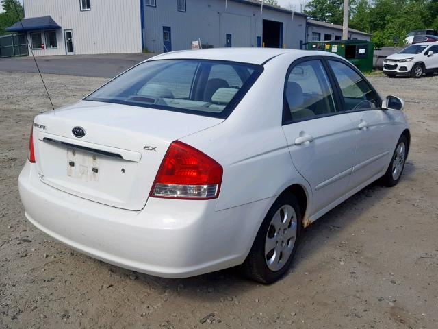 KNAFE222995606495 - 2009 KIA SPECTRA EX WHITE photo 4