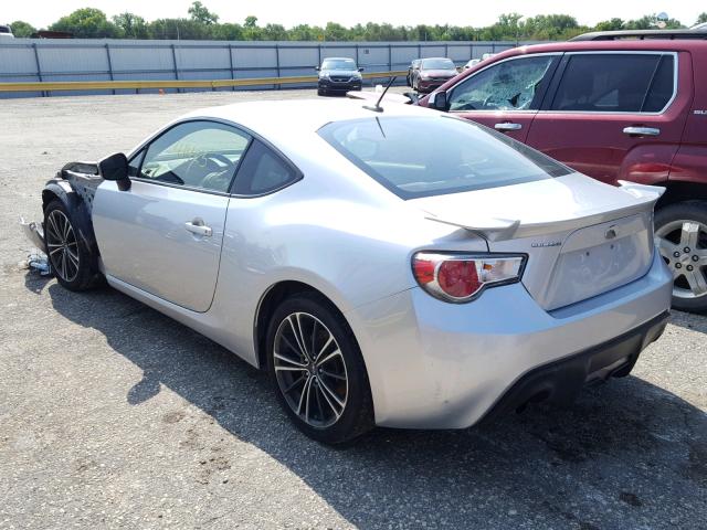 JF1ZCAC14E8601208 - 2014 SUBARU BRZ 2.0 LI SILVER photo 3