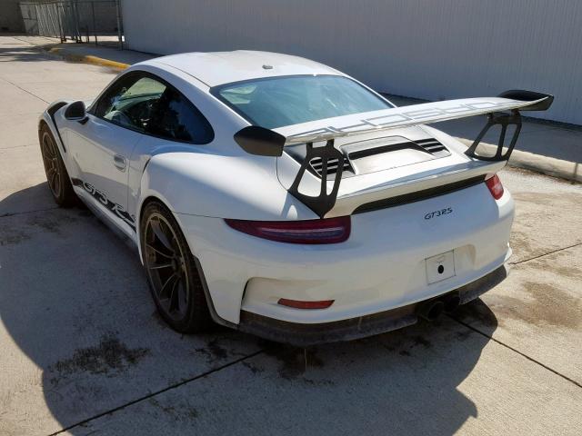 WP0AF2A96GS192860 - 2016 PORSCHE 911 GT3 RS WHITE photo 3