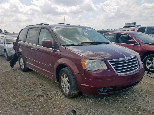 2A8HR54P38R823786 - 2008 CHRYSLER TOWN & COU MAROON photo 1