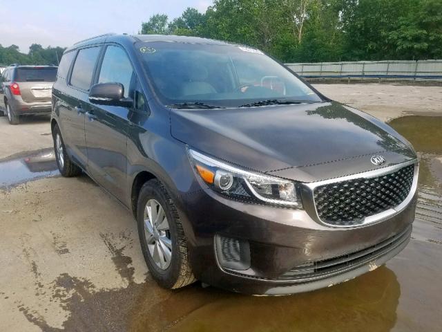 KNDMB5C10G6172484 - 2016 KIA SEDONA LX BROWN photo 1