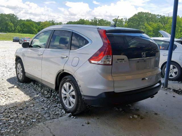 5J6RM3H71CL009639 - 2012 HONDA CR-V EXL SILVER photo 3