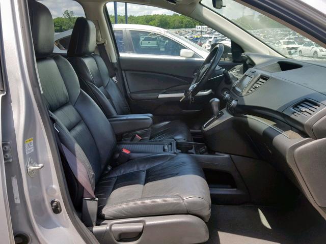 5J6RM3H71CL009639 - 2012 HONDA CR-V EXL SILVER photo 5